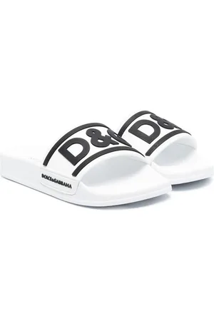 Dolce & Gabbana Pantoletten mit Logo-Prägung