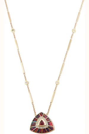 JACQUIE AICHE 14kt Vortex Gelbgoldhalskette mit Diamanten
