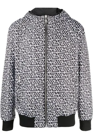 Balmain Wendbare Kapuzenjacke mit Monogramm-Print