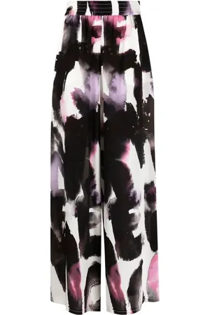 Alexander McQueen Gerade Hose mit grafischem Print