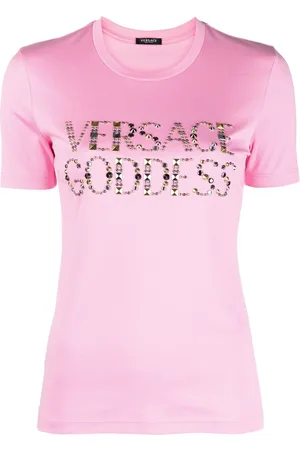 VERSACE Gestricktes T-Shirt mit Slogan