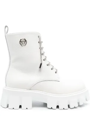 Philipp Plein Stiefel mit Logo-Schild