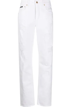 Dolce & Gabbana Boyfriend-Jeans im Distressed-Look
