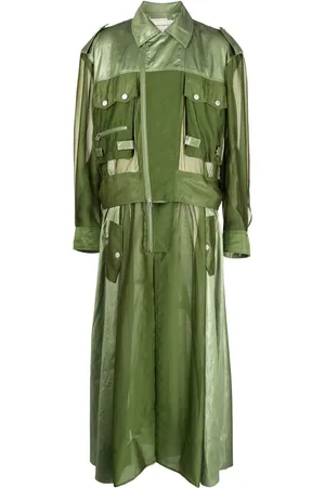Feng Chen Wang Jacke mit semi-transparenten Einsätzen