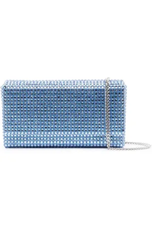 Amina Muaddi Superamina Paloma Clutch mit Kristallen