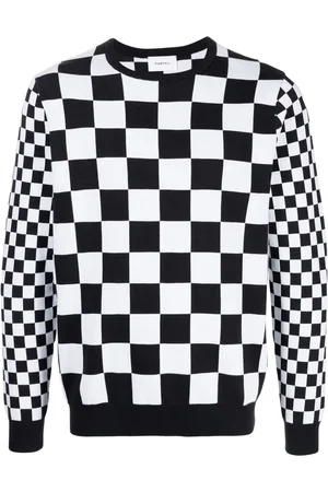 Ports V Strickpullover mit Schachbrettmuster