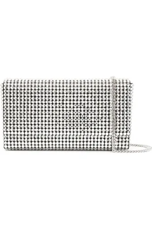 Amina Muaddi Mini Paloma Clutch mit Kristallen