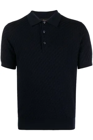 BRIONI Poloshirt mit Waffelstrick-Muster