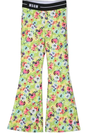 Msgm Ausgestellte Leggings mit Blumen-Print