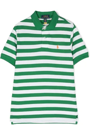 Ralph Lauren Gestreiftes Poloshirt mit Logo-Stickerei