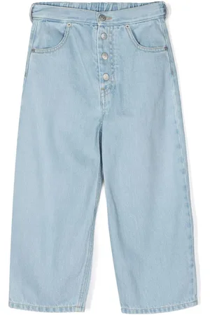 Maison Margiela Wide-Leg-Jeans mit Logo-Patch