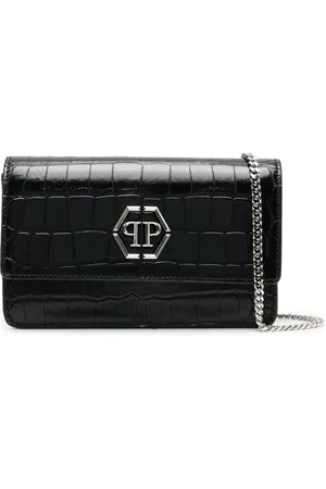 Philipp Plein Clutch mit Kroko-Effekt