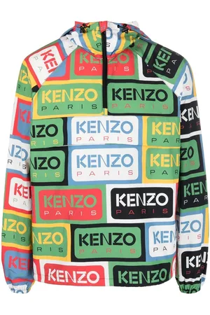 Kenzo Windbreaker mit kurzem Reißverschluss und Etikett-Print