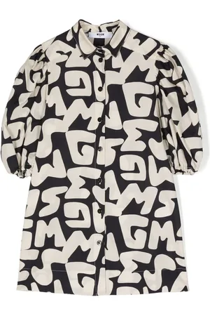 Msgm Kleid mit Logo-Print