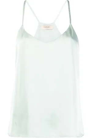 Twin-Set Tanktop mit Logo-Schild