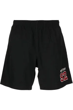 Alexander McQueen Badeshorts mit Logo-Stickerei