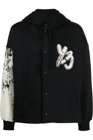 Y-3 Hoodie mit Druckknopf