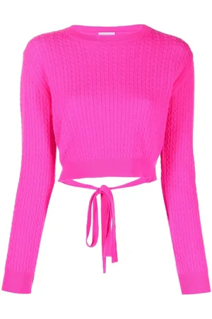 Patou Cropped-Pullover mit Zopfmuster