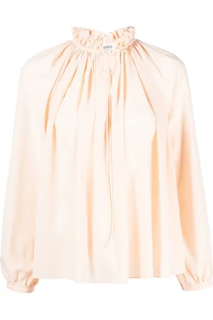 Lanvin Seidenbluse mit Faltenkragen