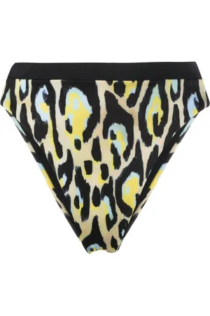 Roberto Cavalli Bikinihöschen mit Jaguar-Print