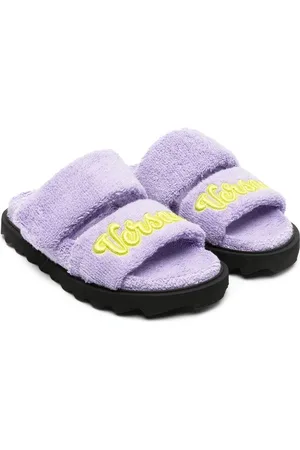 VERSACE Pantoletten mit Logo-Patch