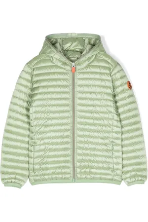 save the duck Gefütterte Kapuzenjacke mit Logo-Patch