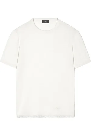 Alanui Ausgefranstes T-Shirt aus Leinen