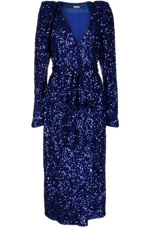 ROTATE Gewickeltes Midikleid mit Pailletten