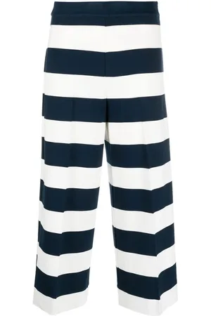 Twin-Set Gestreifte Cropped-Hose