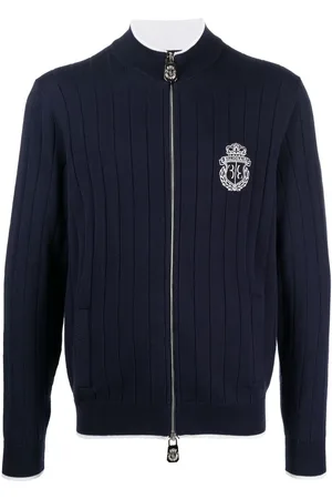 BILLIONAIRE Gerippter Pullover mit Logo