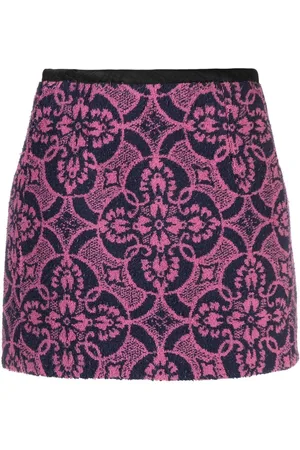 Marine Serre Jacquard-Minirock