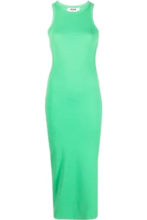 Msgm Geripptes Strickkleid