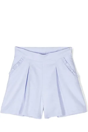Simonetta Bundfaltenshorts mit Rüschenbesatz