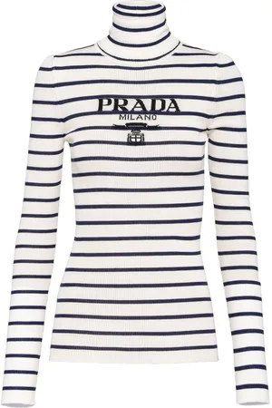 Prada Gestreifter Pullover mit Logo