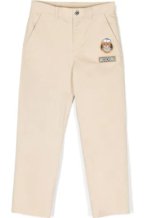 Moschino Gerade Chino mit Logo-Patch