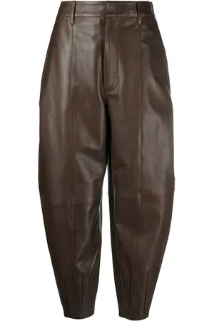 Ralph Lauren Tapered-Hose aus Leder