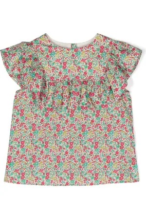 BONPOINT Gerüschte Bluse mit Blumen-Print