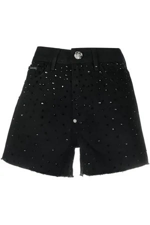 Philipp Plein Jeansshorts mit Kristallen