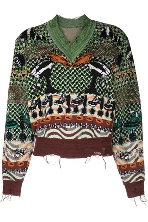 JNBY Intarsien-Pullover mit Distressed-Saum