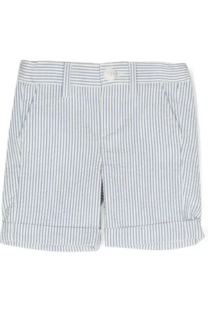 FAY Gestreifte Shorts mit Umschlag