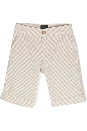FAY Gestreifte Shorts mit Umschlag