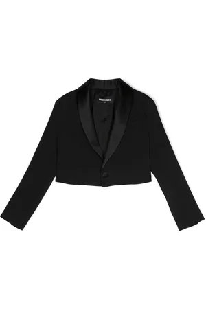 Dsquared2 Cropped-Sakko mit Satinrevers