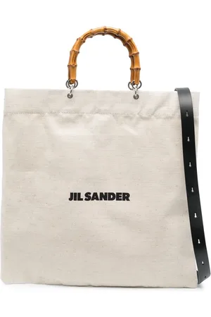 Jil Sander Shopper mit Bambushenkeln