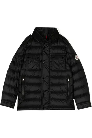 Moncler Gefütterte Jacke mit Logo-Patch
