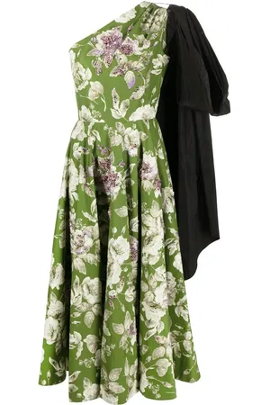 Erdem Asymmetrisches Kleid mit Blumen-Print