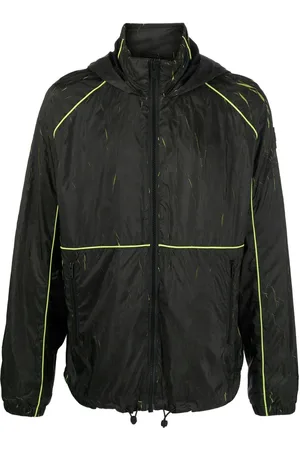 Moose Knuckles Jacke mit neonfarbenen Streifen