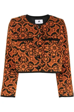Marine Serre Oriental Towels Cropped-Jacke
