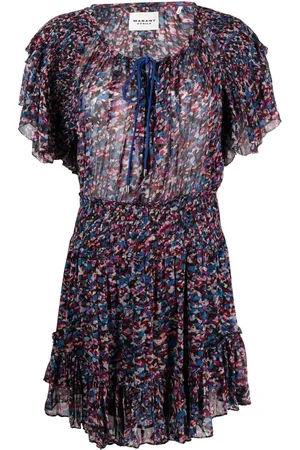 Marant Etoile Florise Minikleid mit Blumen-Print