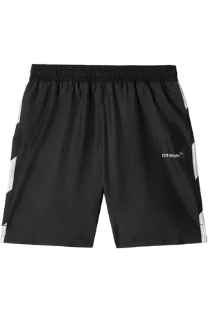 OFF-WHITE Badeshorts mit diagonalen Streifen
