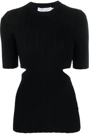 Proenza Schouler Geripptes Strickoberteil mit Cut-Outs